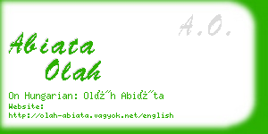 abiata olah business card